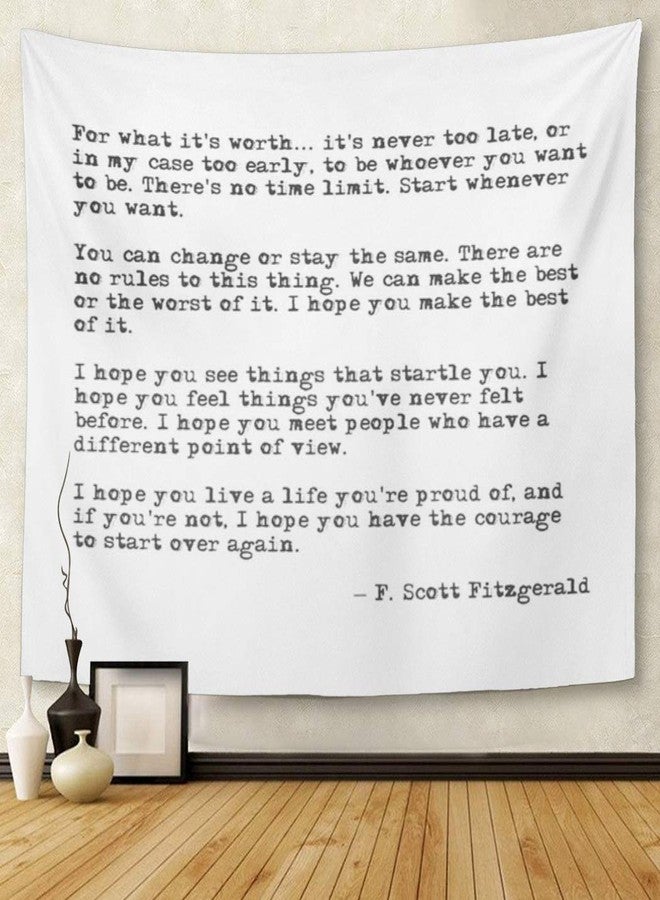 ArtSocket Tapestry What It Worth F Scott Fitzgerald Saying Home Decor Wall Art Hanging for Living Room Bedroom Dorm 50 x 60 Inches Tapestry - Image 3